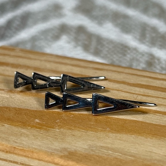 Sterling Silver Ear Climber Earrings - Picture 5 of 6